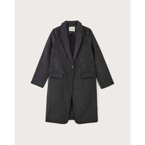 Everlane Women's Topcoat in Wool in Dark Charcoal Melange, Size Extra Small